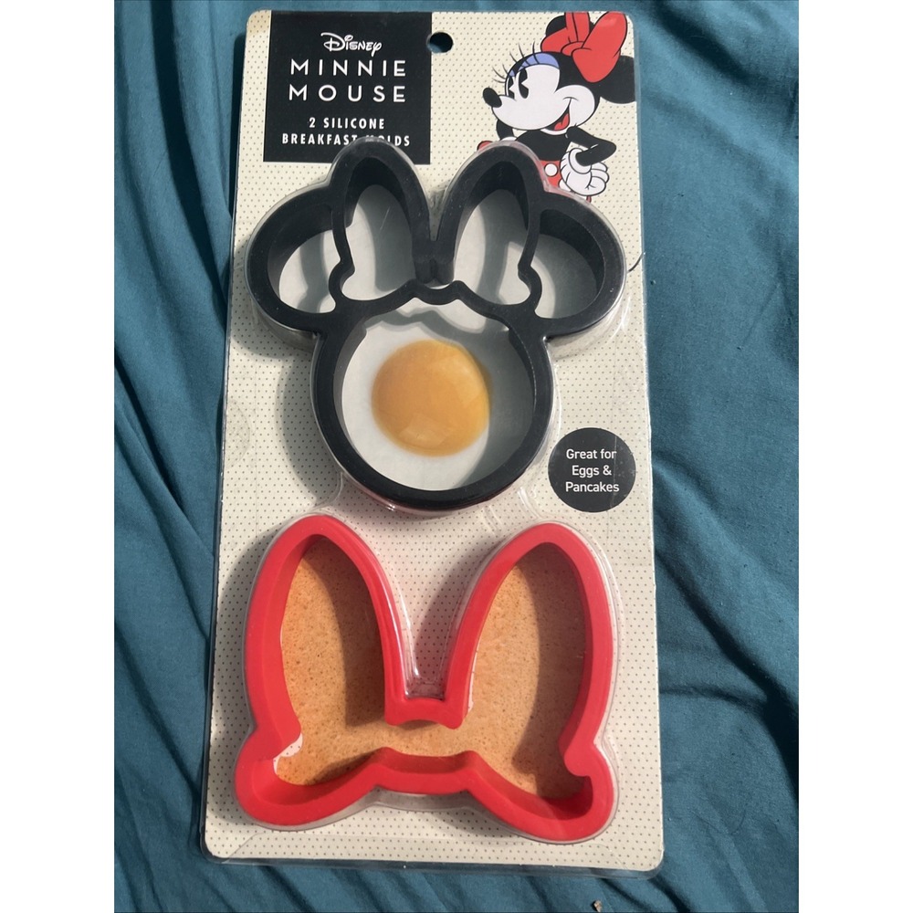 Disney 2021 Minnie Mouse 2pc‎ Silicone Breakfast Mold Rings for Eggs Pancakes